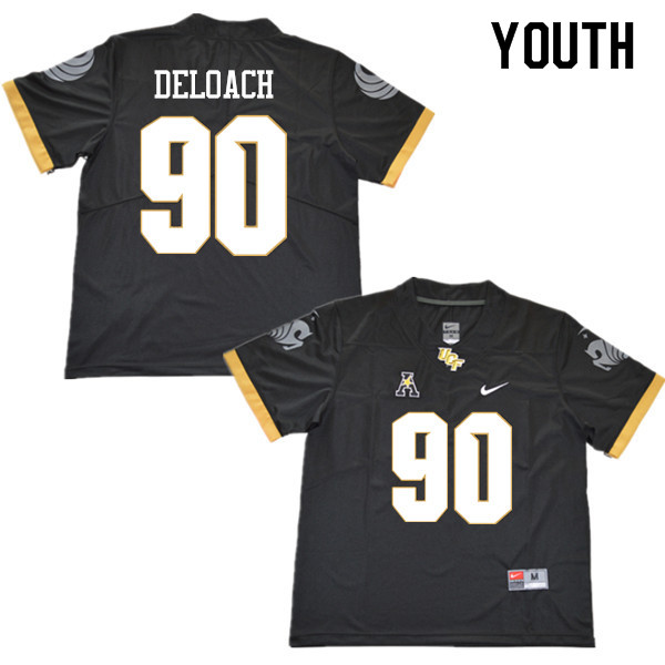 Youth #90 Chris DeLoach UCF Knights College Football Jerseys Sale-Black - Click Image to Close